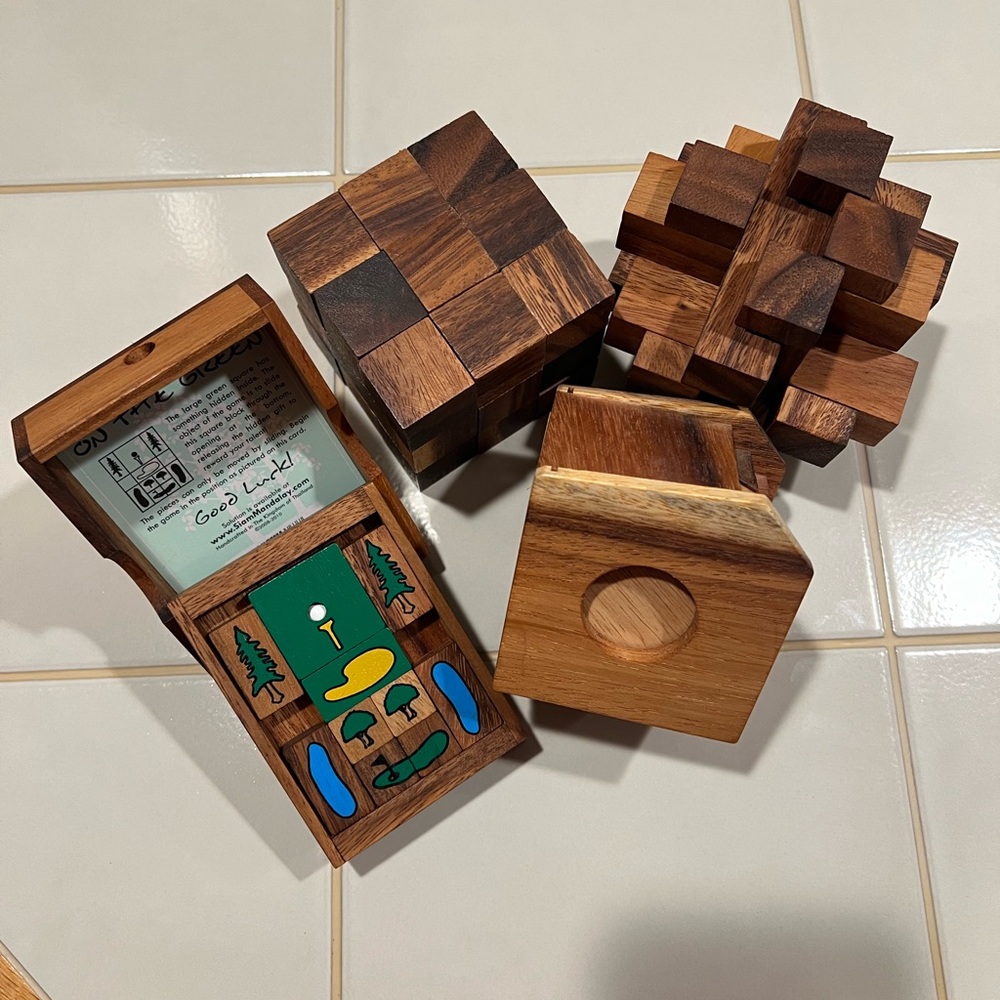 Wood Brain Teaser Puzzles- Bundle